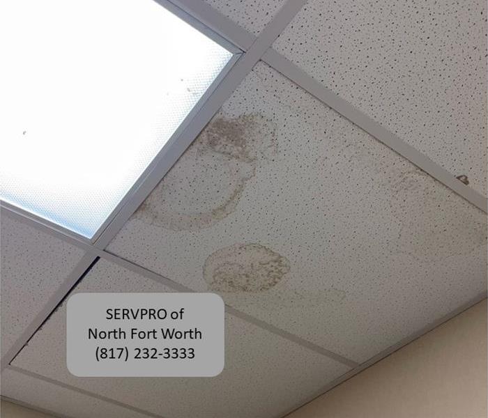 image containing stained ceiling tiles
