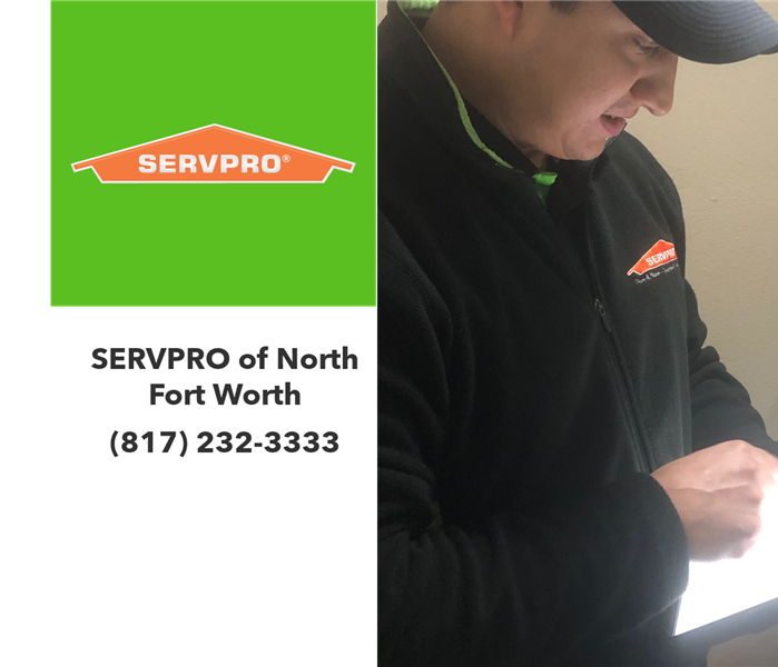 Technician creating contents inventory list on an iPad.